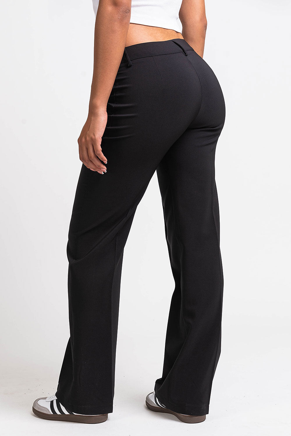 Nova 04Low Straight Suit Pants - Black