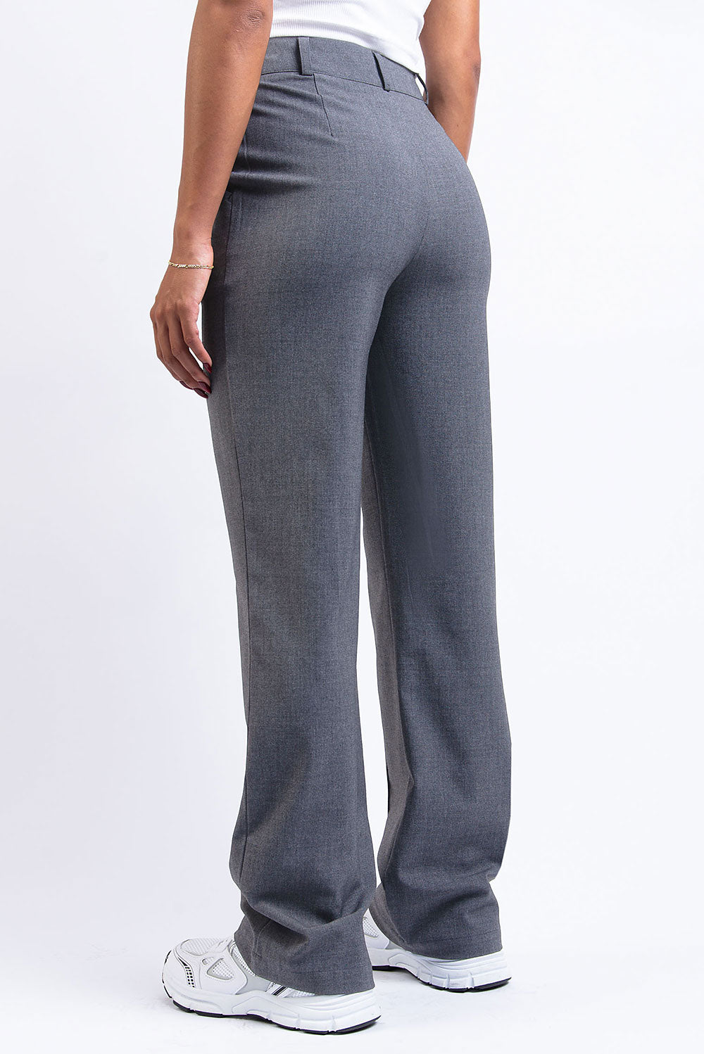 Nova 02High Straight Suit Pants - Grey