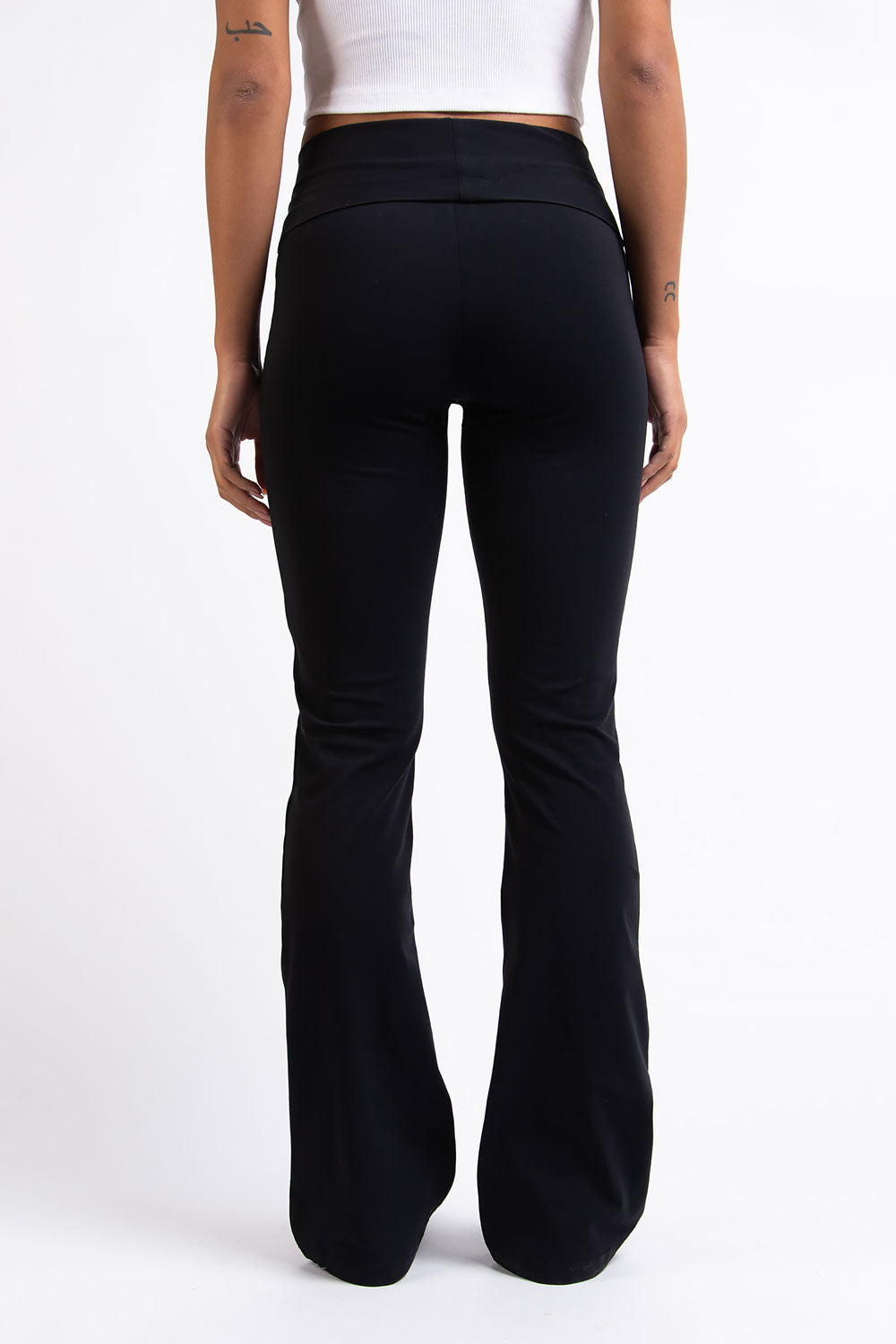 Geri 01High Bootcut Leggings - Black