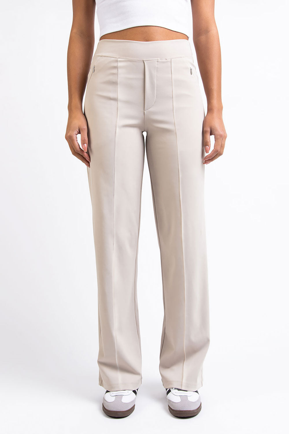 Holly 02High ActiveFlex Straight Pants - Beige