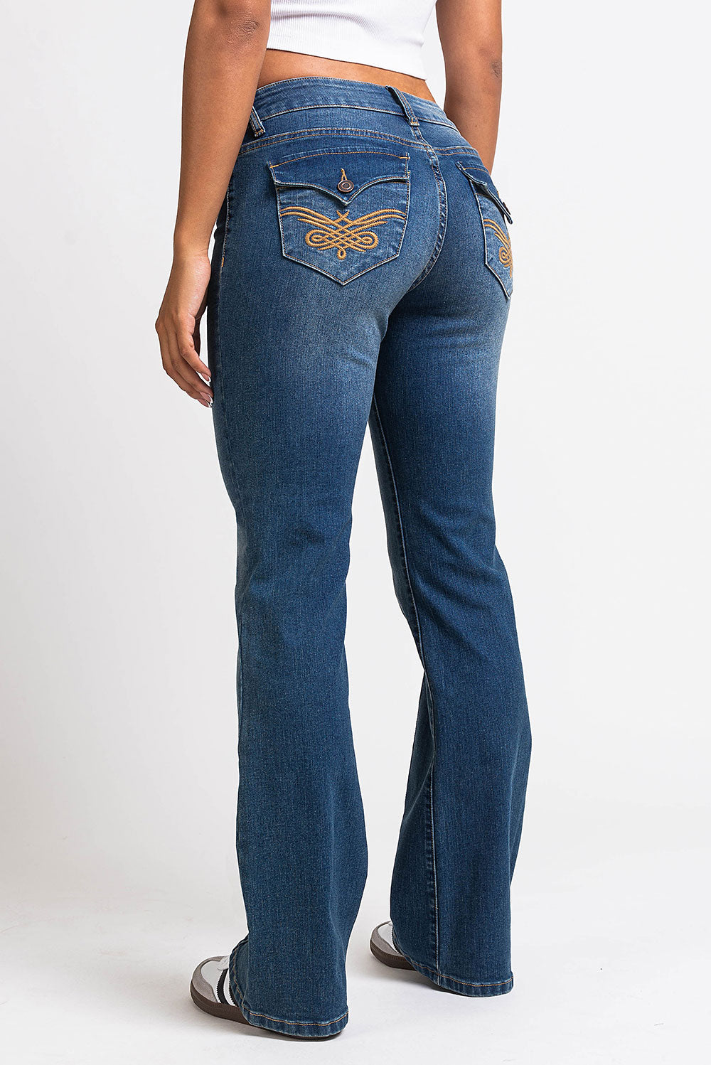 Claire 02Low Bootcut Jeans - Vintage Blue