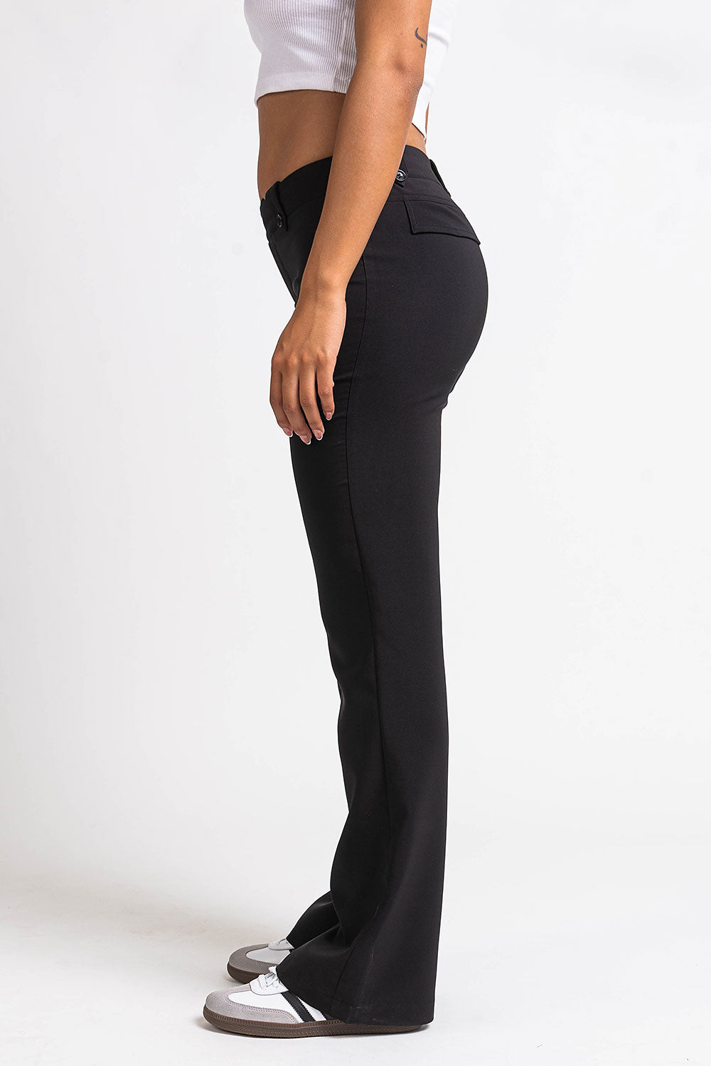 Bonnie 03Low Bootcut Suit Pants - Black