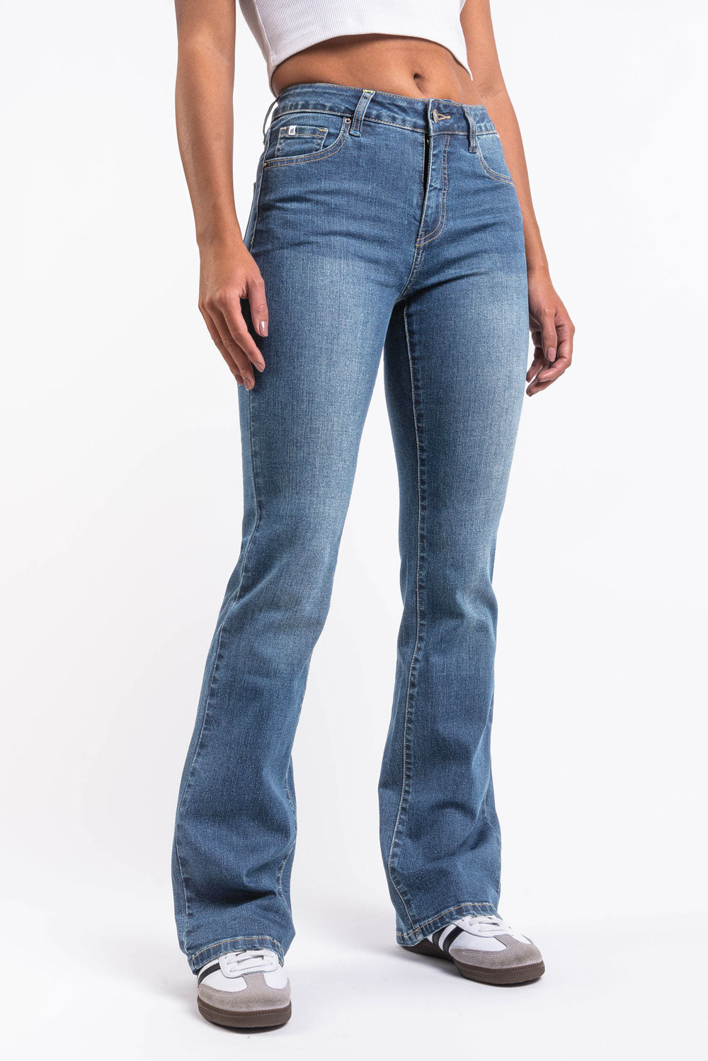 Taylor 02Mid Bootcut Jeans - Denim Blue