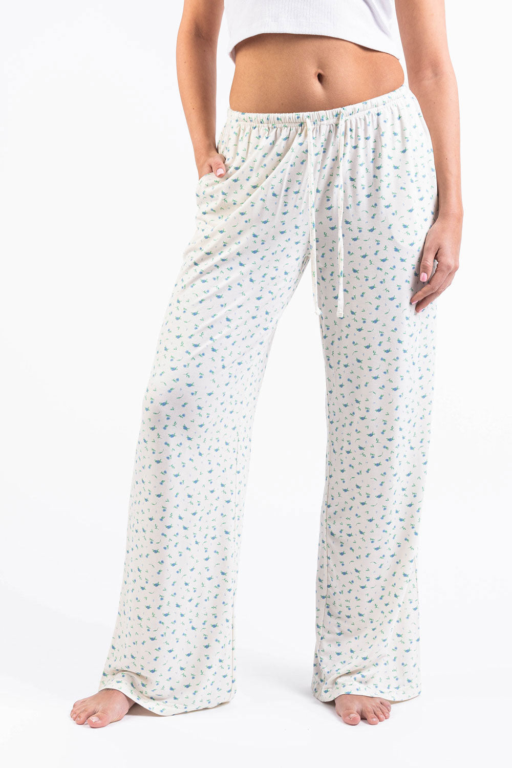 Mel 09Mid Straight Lounge Pants - Floral