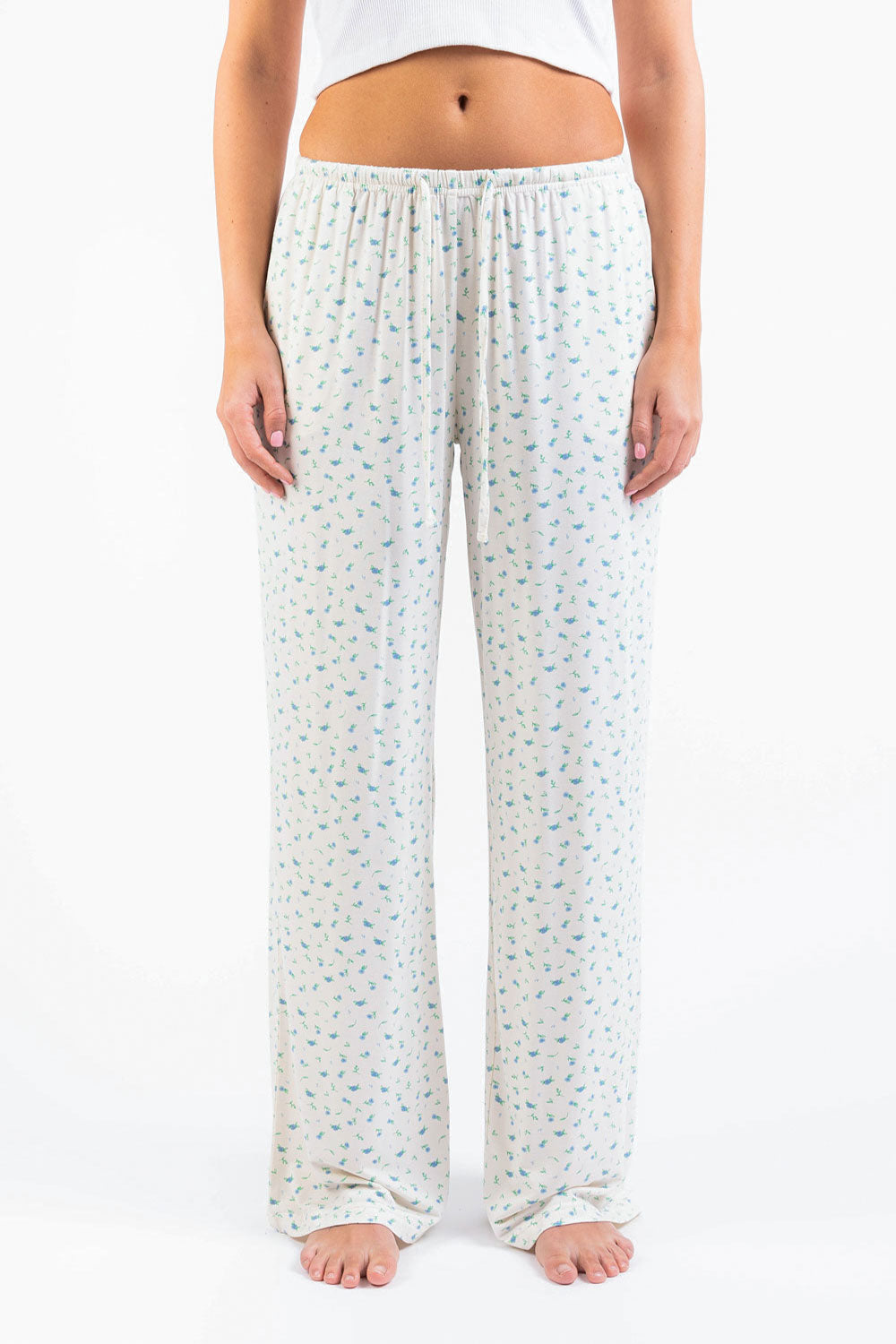 Mel 09Mid Straight Lounge Pants - Floral