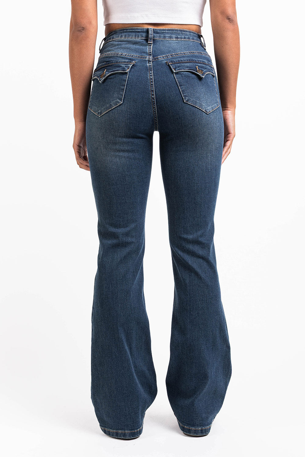 Claire 04High Bootcut Jeans - Vintage Blue