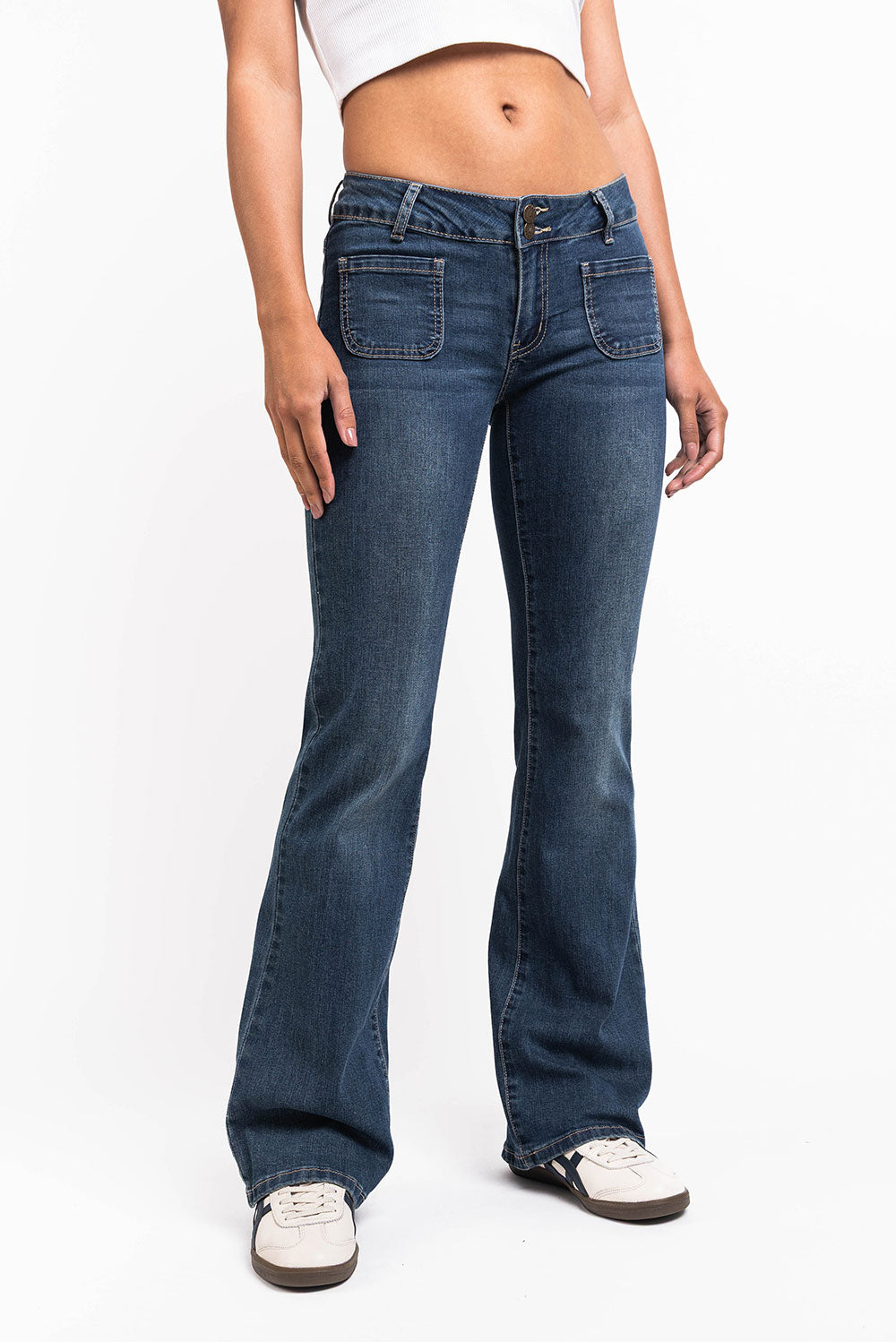 Claire 04Low Bootcut Jeans - Vintage Blue