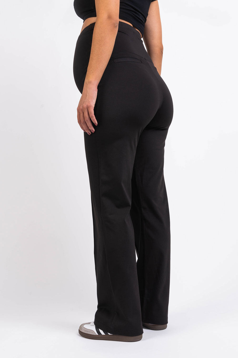 Pixie 02 ActiveFlex Straight Maternity Pants - Black