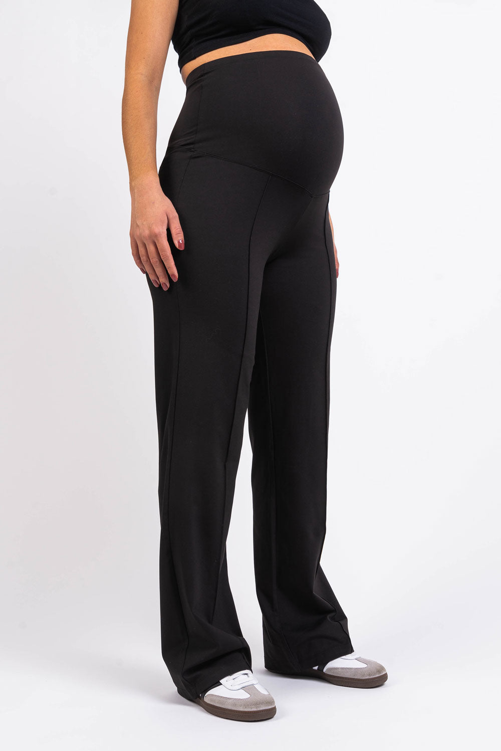 Pixie 01 ActiveFlex Straight Maternity Pants - Black