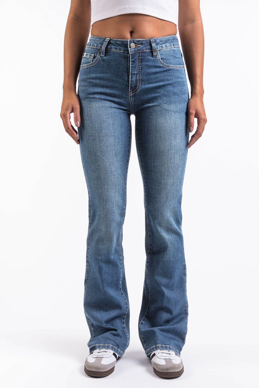 Taylor 02Mid Bootcut Jeans - Denim Blue